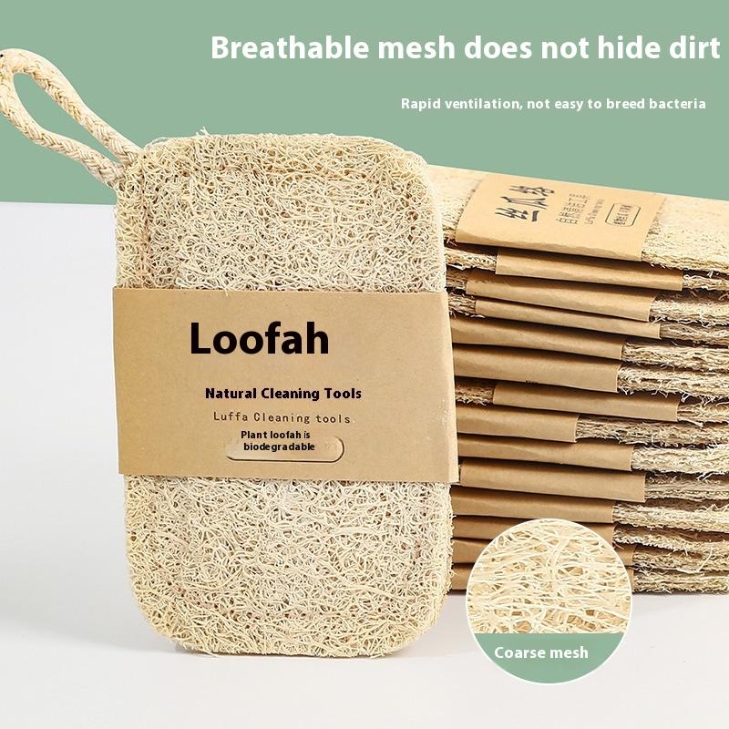 Dish Brush Bamboo - Natural Loofah Scrub Pad 6Pcs Reusable