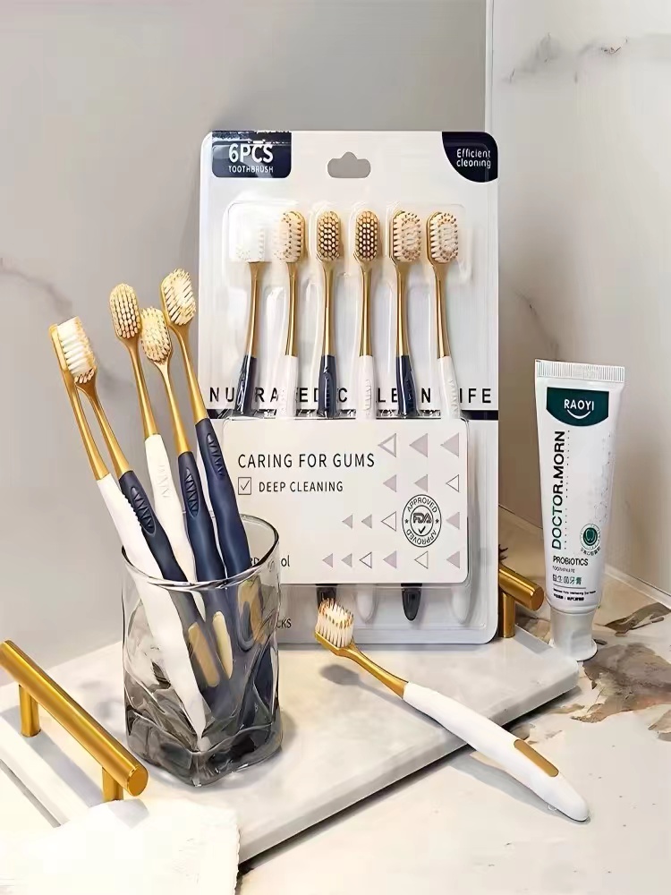 Bamboo Toothbrush Set - Toothbrush Adult Soft Hair Household Home