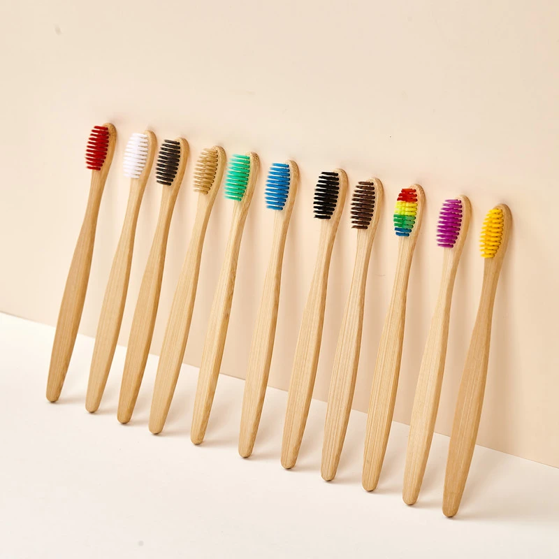 Bamboo Toothbrush Set - 5/10/20/30Pcs Colorful Bamboo Toothbrushes Soft Bristle