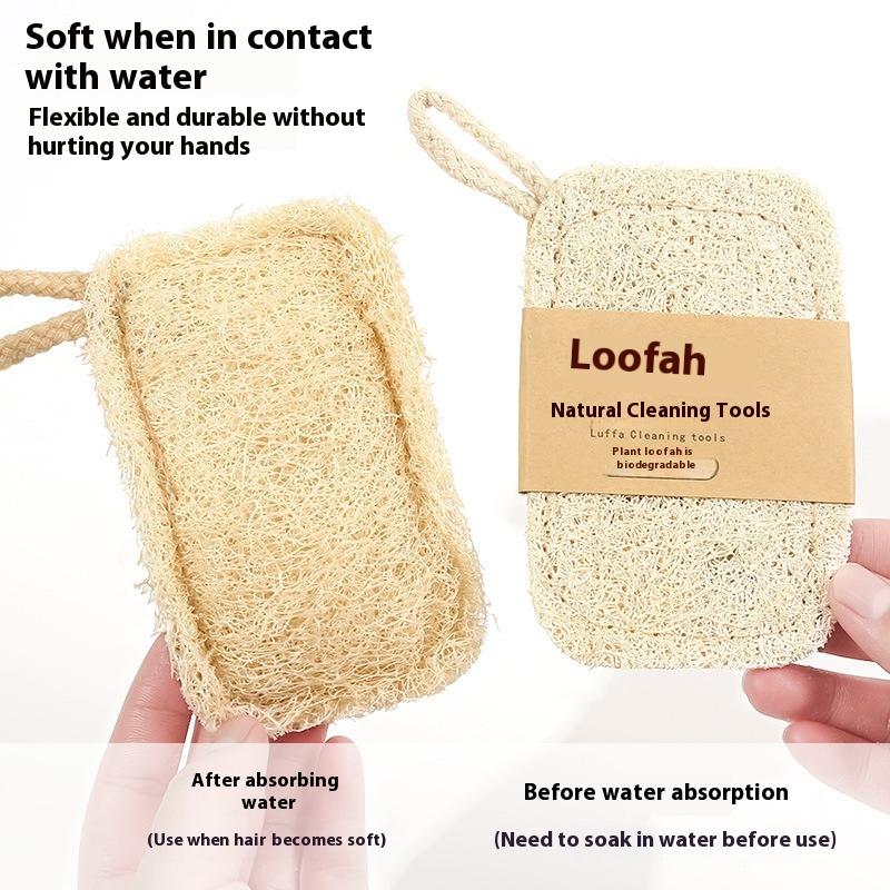 Natural Loofah Scrub Pad 6Pcs  - Dish Brush Bamboo recension och pris
