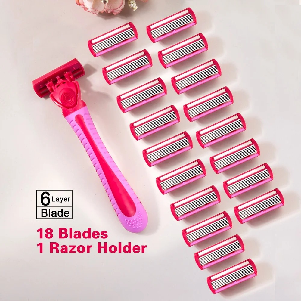 1 Handle + 18 Blades/ Women Ma - Safety Razor Handle recension och pris