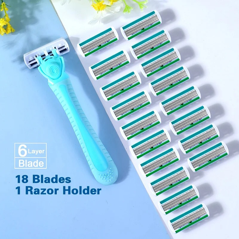 1 Handle + 18 Blades/ Women Ma - Safety Razor Handle recension och pris