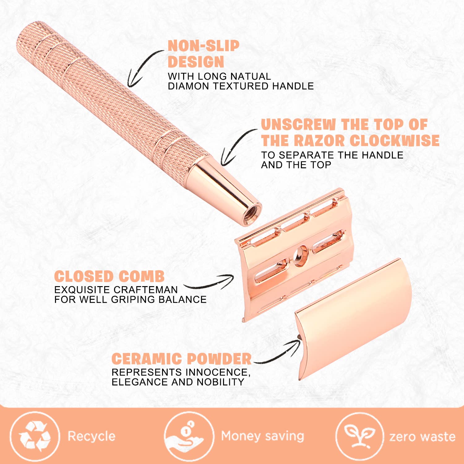Reusable Double Edge Safety Ra - Safety Razor Handle recension och pris