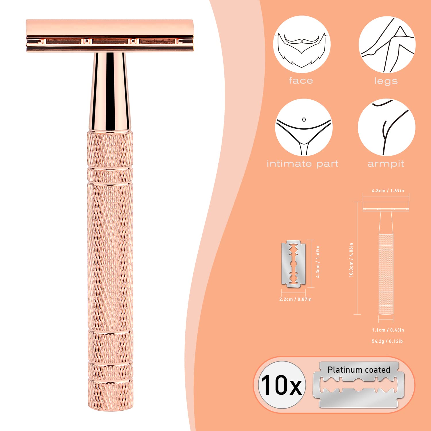 Reusable Double Edge Safety Ra - Safety Razor Handle recension och pris
