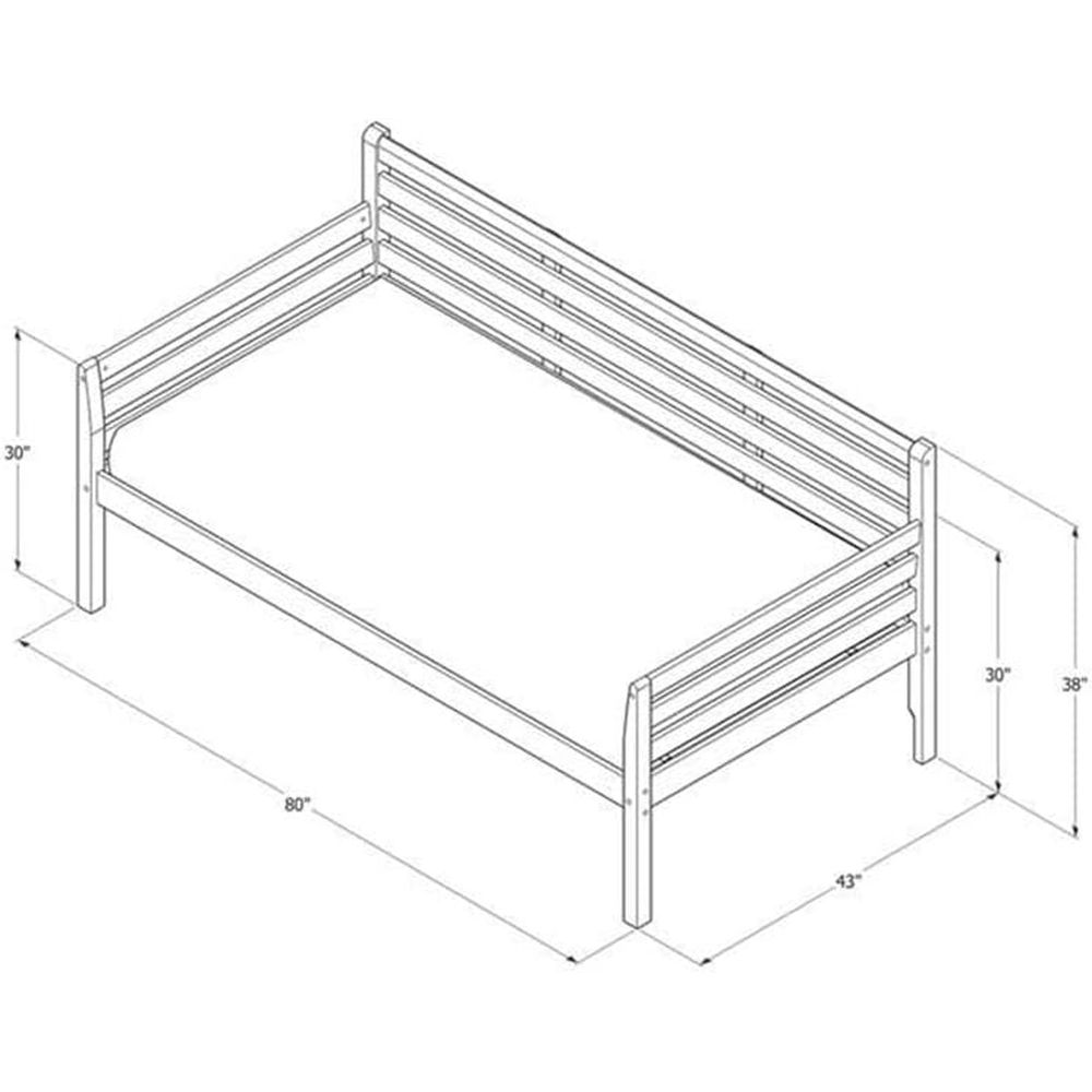 Twin Daybed in Medium Brown, S - Sustainable Living Home recension och pris