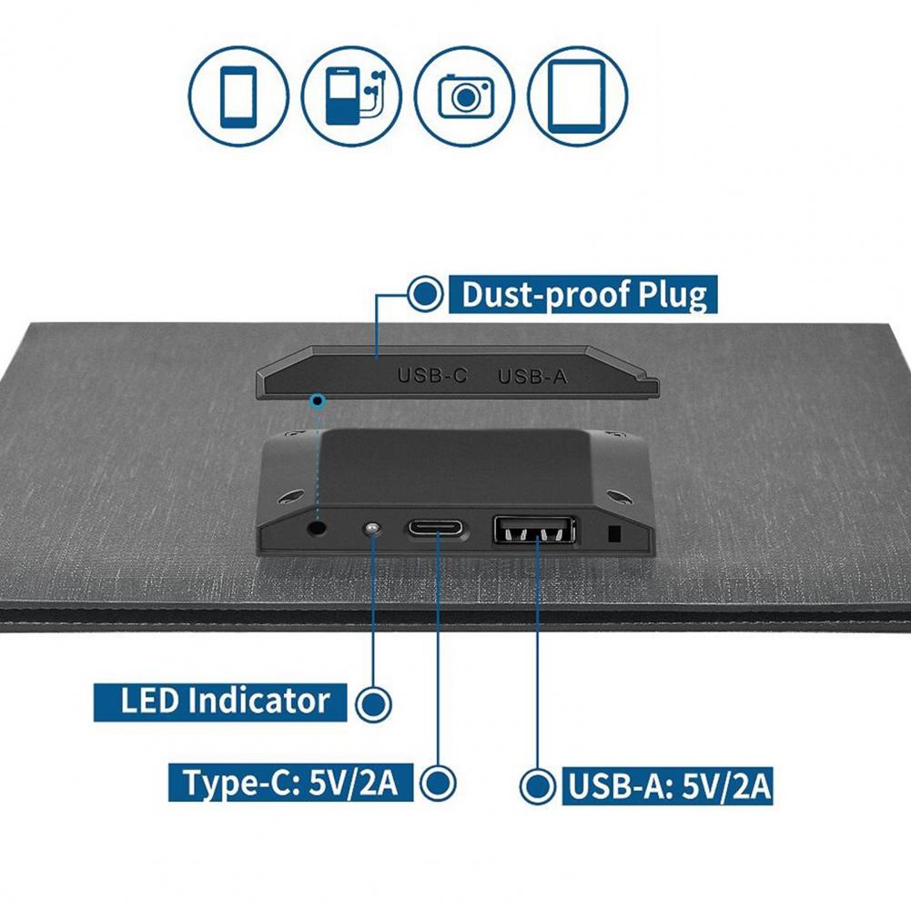 Ultra-thin Solar Panel Portabl - Solar Charger Panel Foldable recension och pris