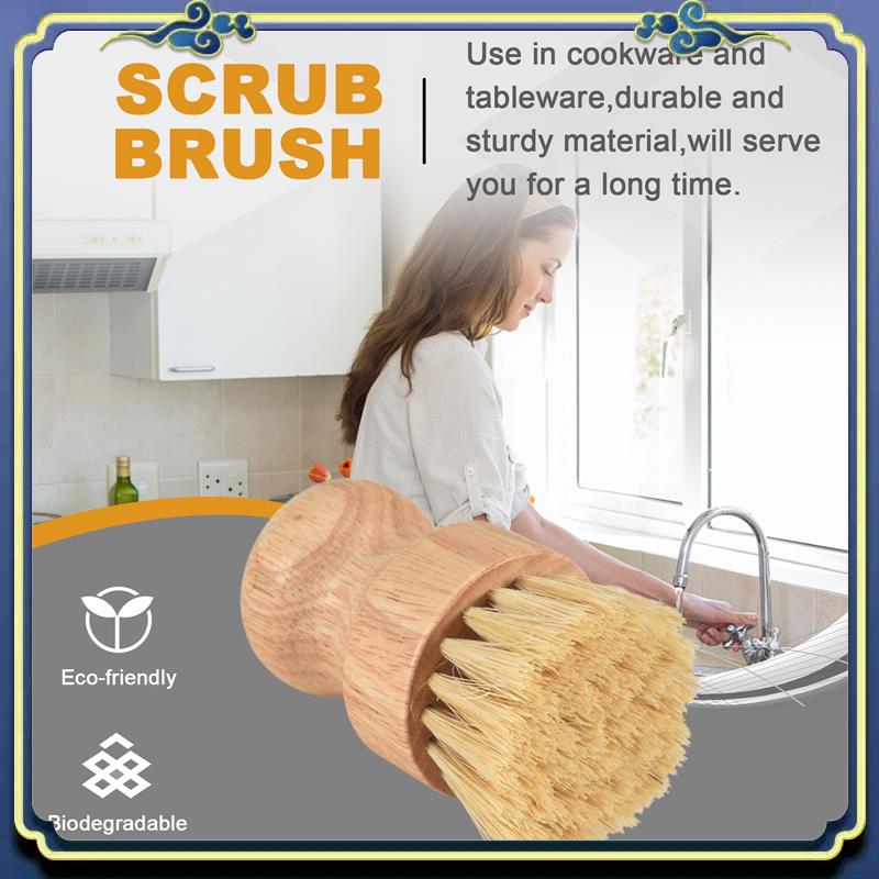 A56P-Bamboo Dish Brush 2Pcs Ba - Dish Brush Bamboo recension och pris