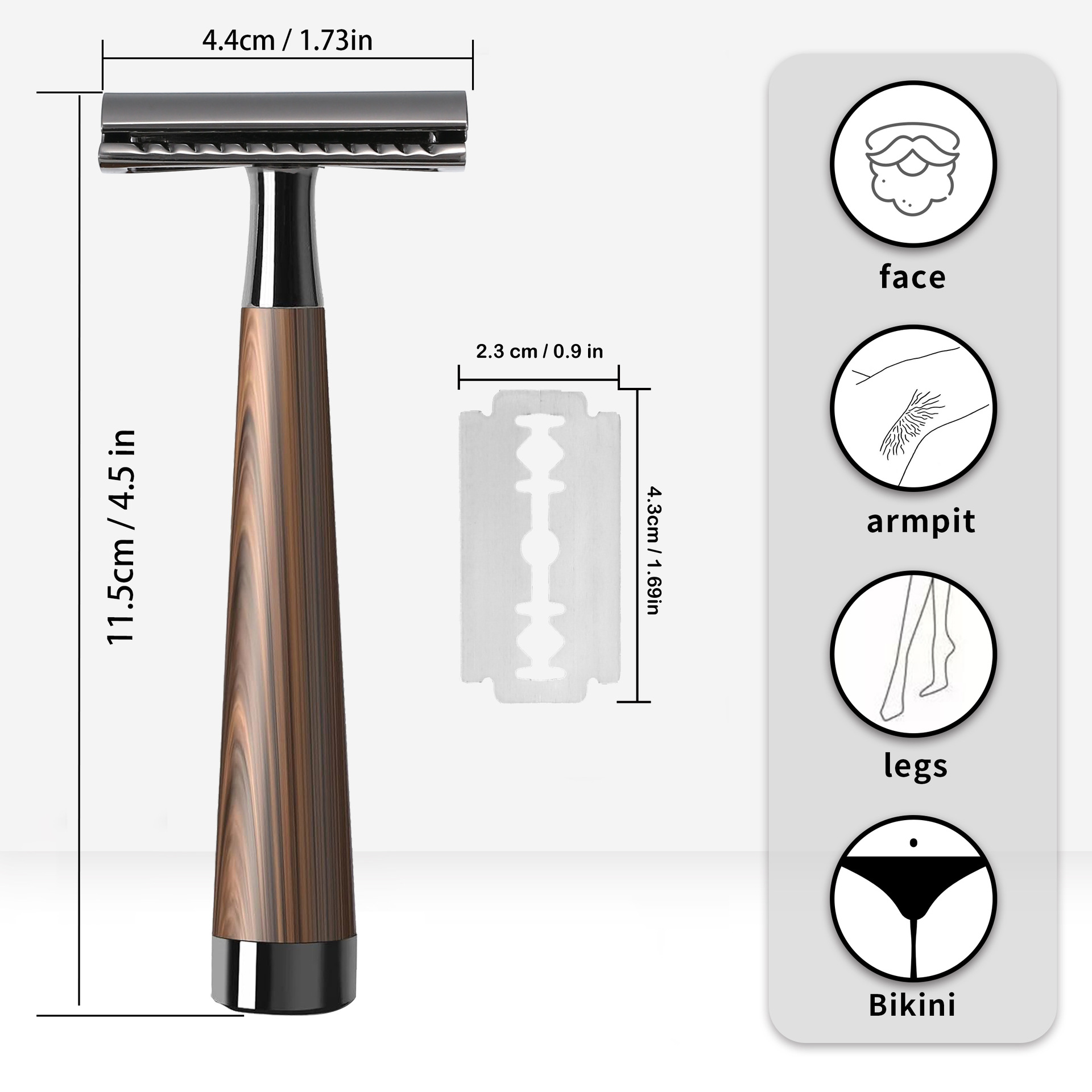 Men's Double Edge Safety Razor - Safety Razor Handle recension och pris