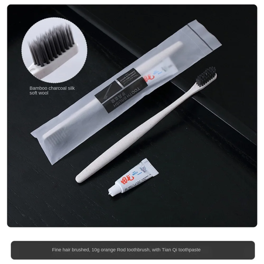 100pcs Practical Disposable To - Bamboo Toothbrush Set recension och pris
