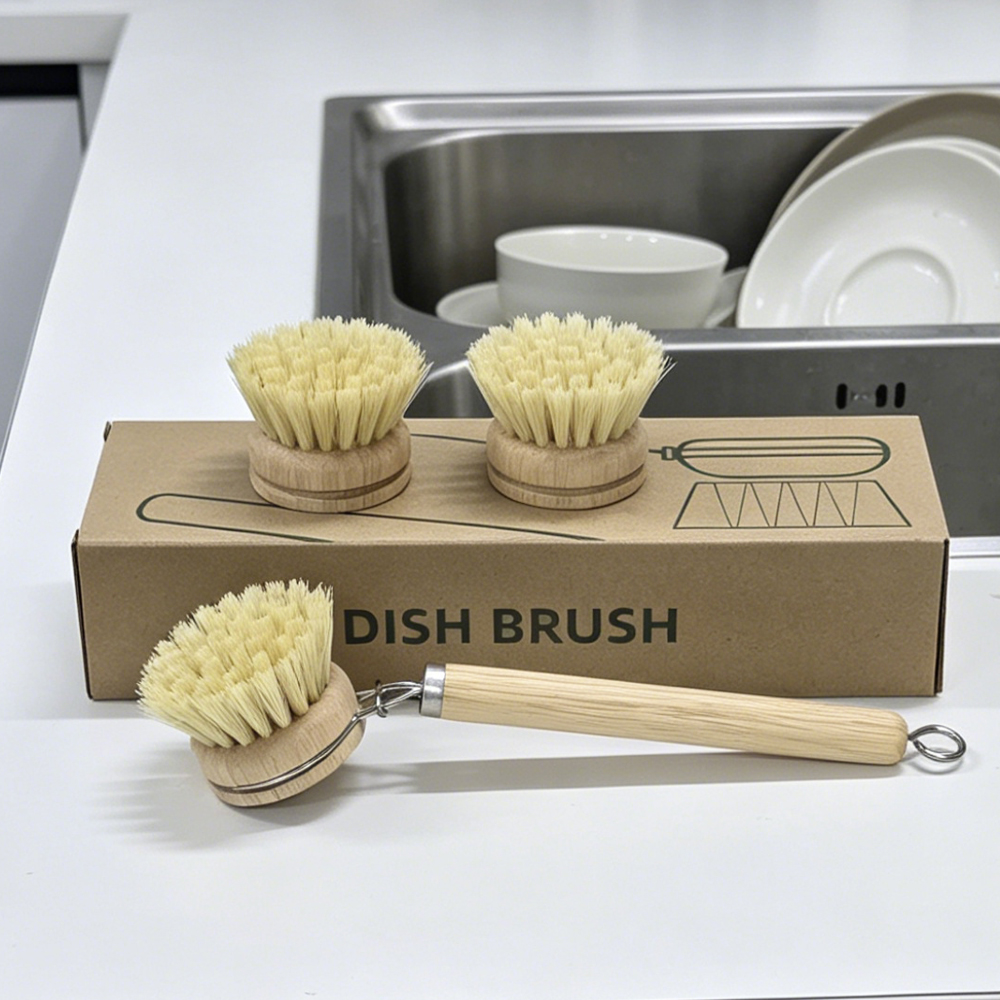 Wooden Handle Dish Brush Set w - Dish Brush Bamboo recension och pris
