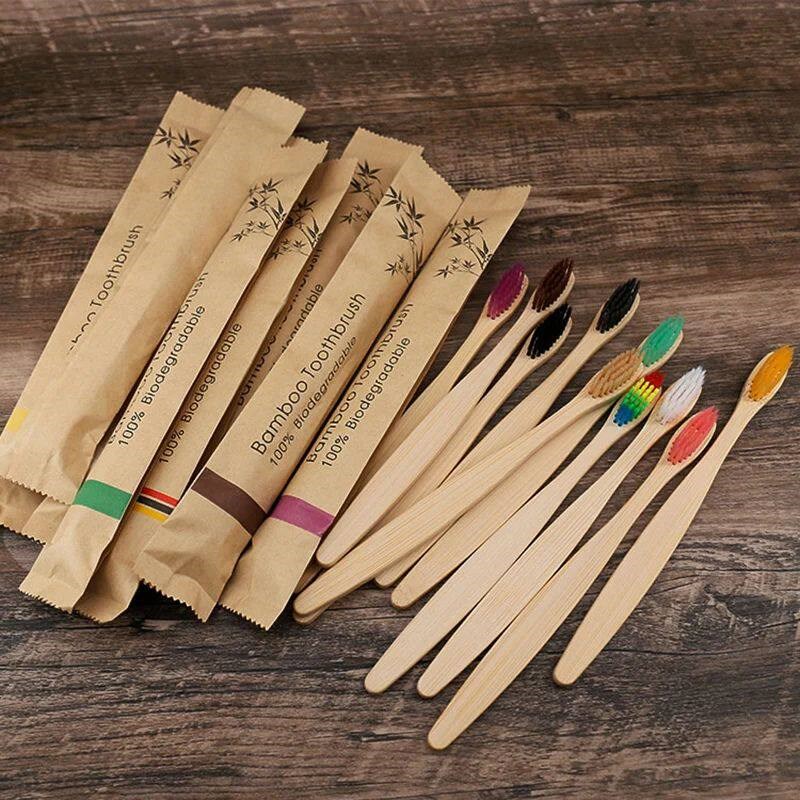 Random Color 5/10pcs Bamboo To - Bamboo Toothbrush Set recension och pris