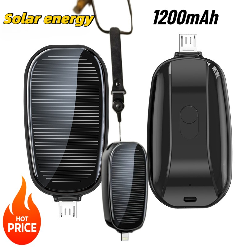 1200mAh Solar Mini Power Bank  - Solar Charger Panel Foldable recension och pris