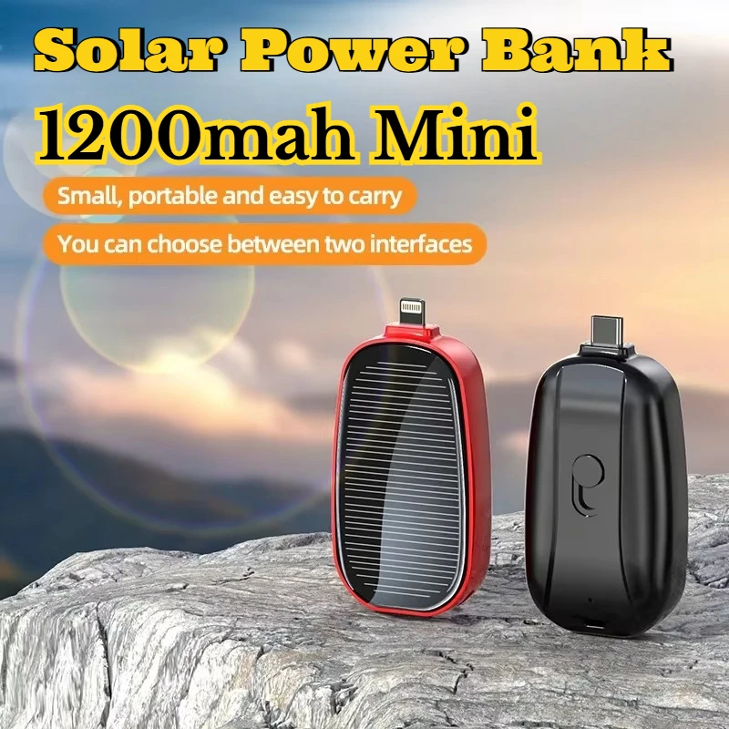 1200mAh Solar Mini Power Bank  - Solar Charger Panel Foldable recension och pris