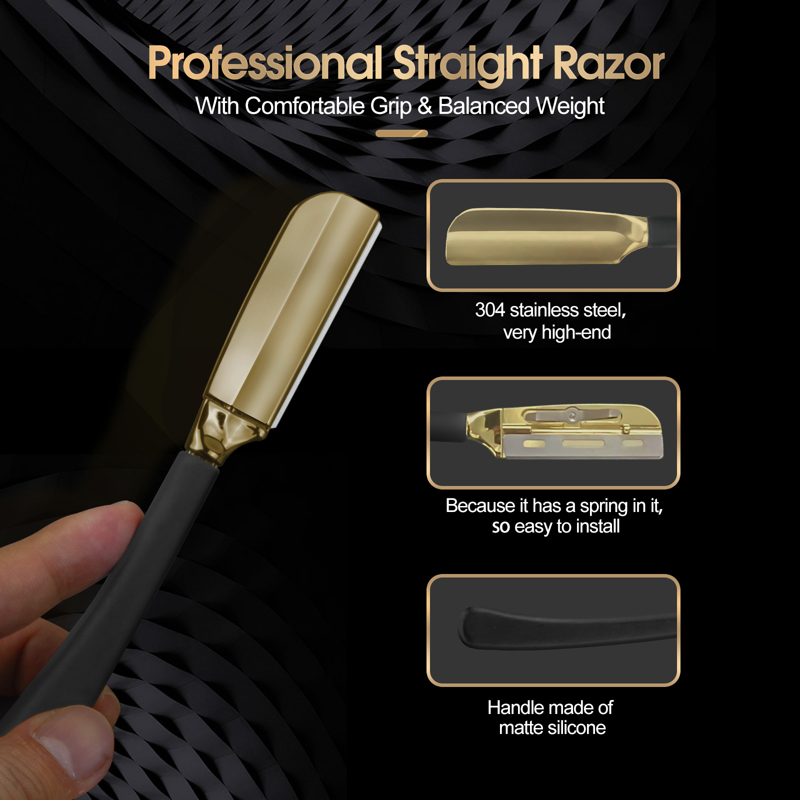 1Pc Pro Baber Beard Straight E - Safety Razor Handle recension och pris