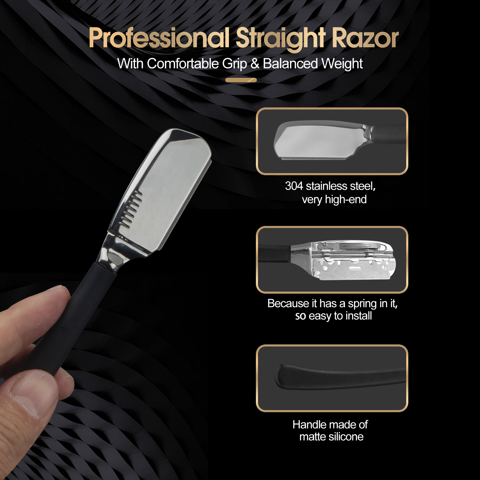 1Pc Pro Baber Beard Straight E - Safety Razor Handle recension och pris