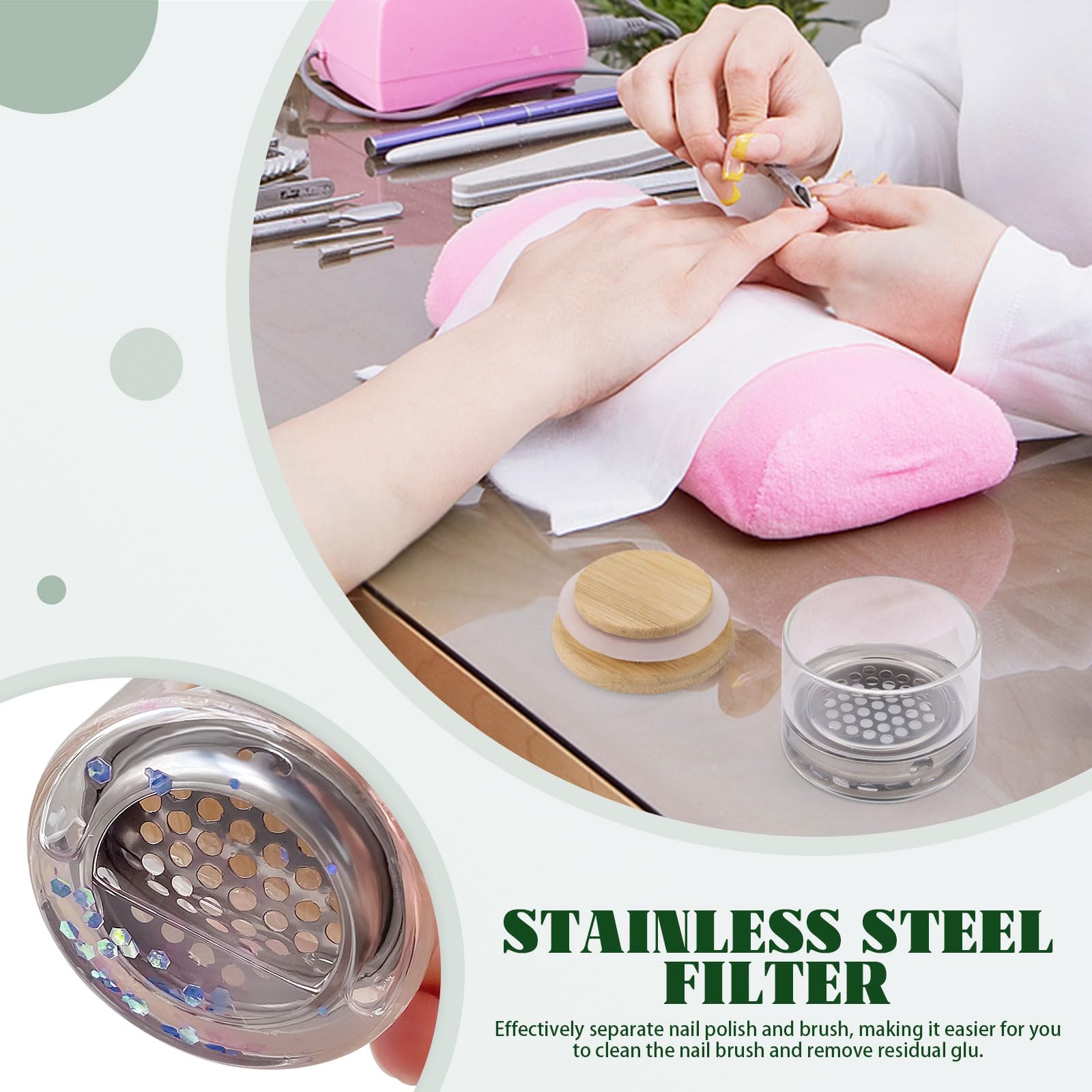 Nail Art Brushes Washing Cup N - Dish Brush Bamboo recension och pris