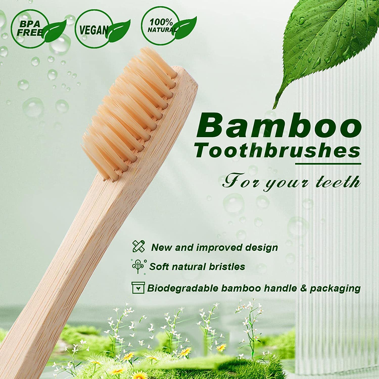 100pcs Customized Logo Kids Ba - Bamboo Toothbrush Set recension och pris