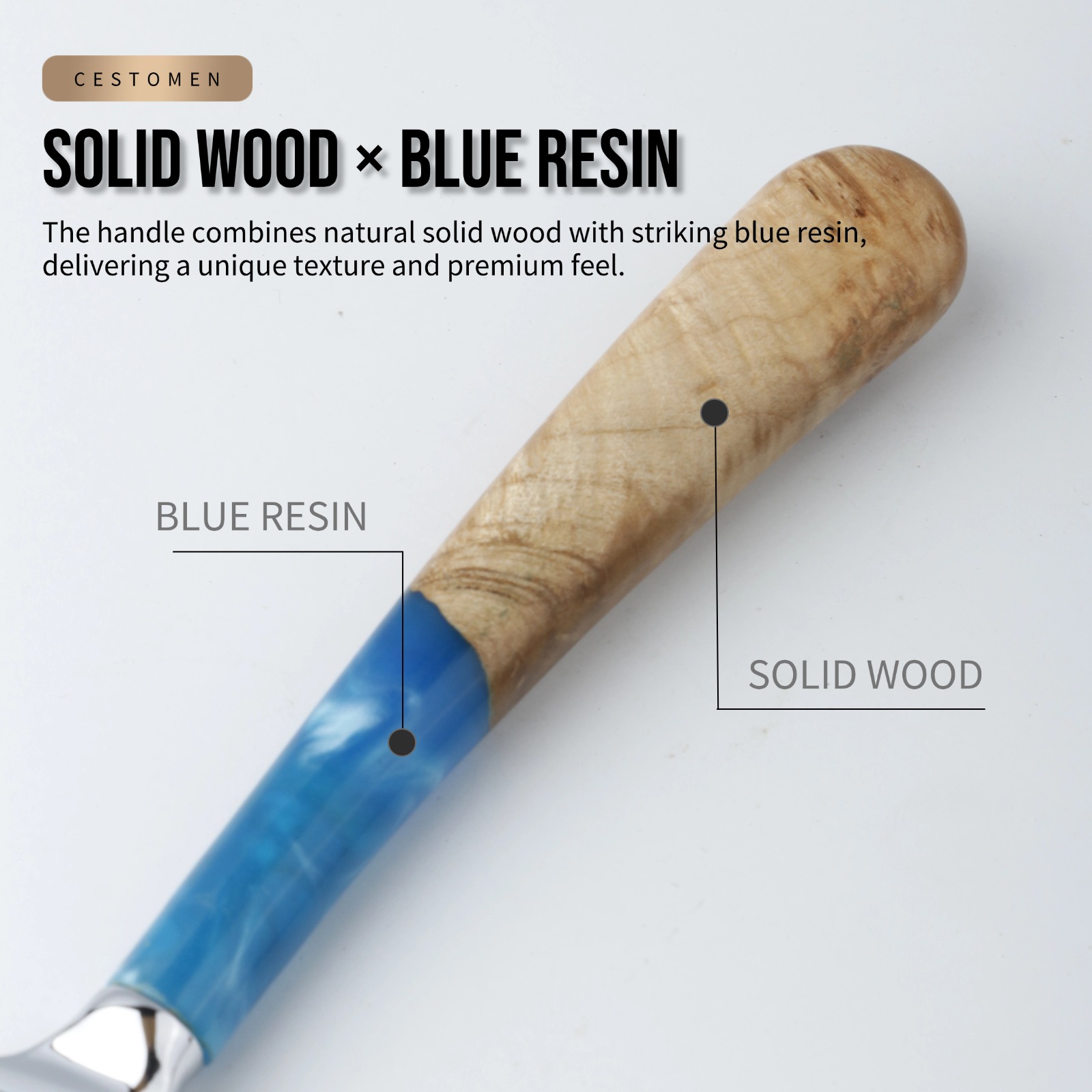 1Pcs Pro Resin Wood Handle Bar - Safety Razor Handle recension och pris