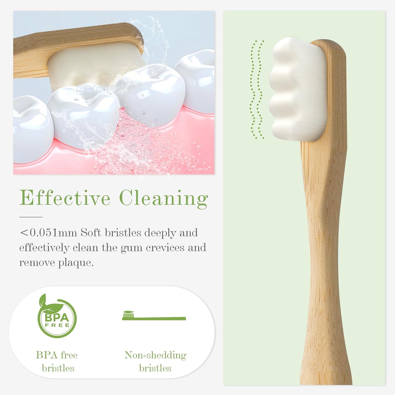 4 Pcs Micro-Nano Bamboo Toothb - Bamboo Toothbrush Set recension och pris