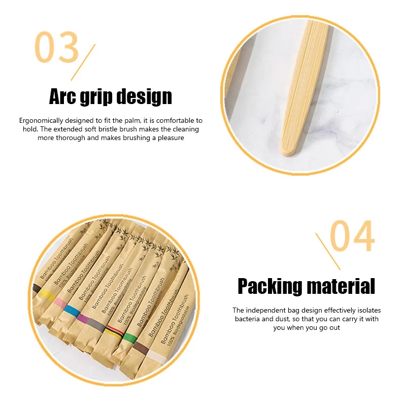 Bamboo Toothbrushes 100Pcs Eco - Bamboo Toothbrush Set recension och pris