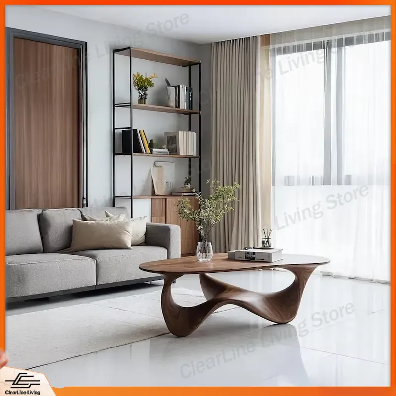 Modern Solid Wood Coffee Table - Sustainable Living Home recension och pris