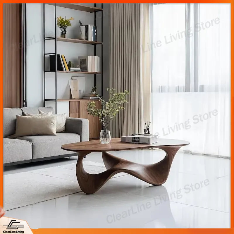Modern Solid Wood Coffee Table - Sustainable Living Home recension och pris