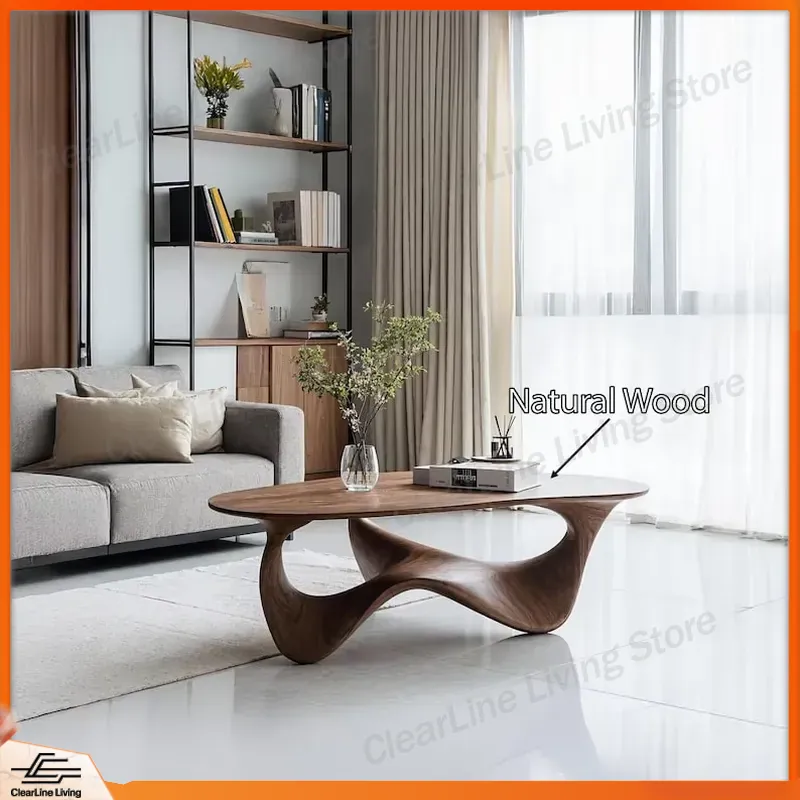 Modern Solid Wood Coffee Table - Sustainable Living Home recension och pris