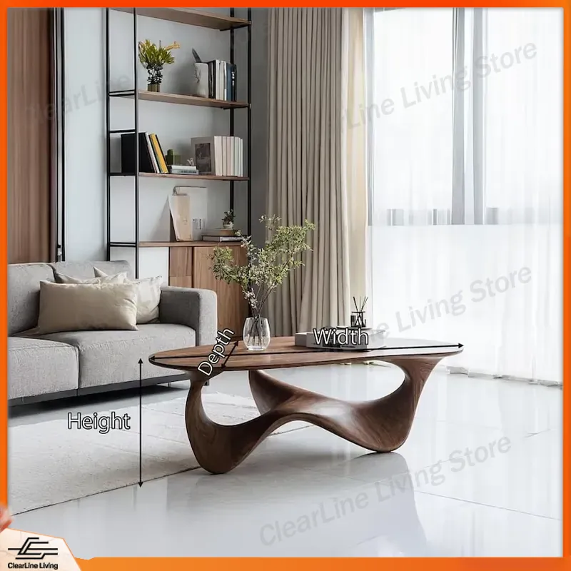 Modern Solid Wood Coffee Table - Sustainable Living Home recension och pris