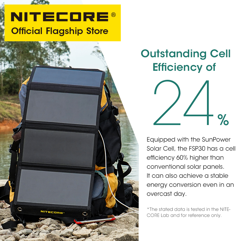 NITECORE FSP30 30W Portable So - Solar Charger Panel Foldable recension och pris